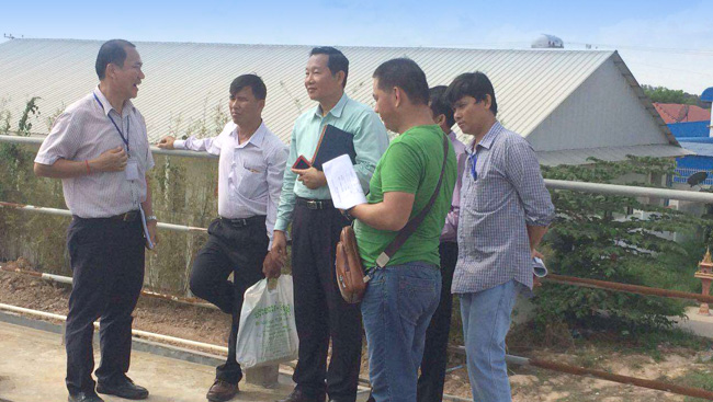 環保總署領導到柬埔寨冠星廢水處理項目視察